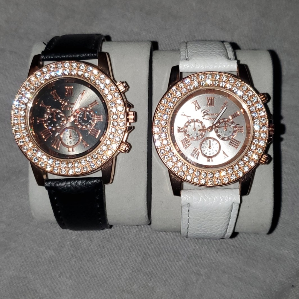 Black and White Geneva Watches